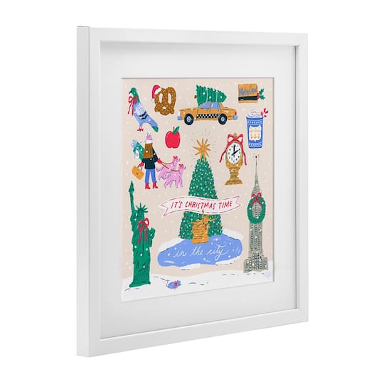 Stupell Industries Christmas In New York City Framed Print Under Glass Wall Art